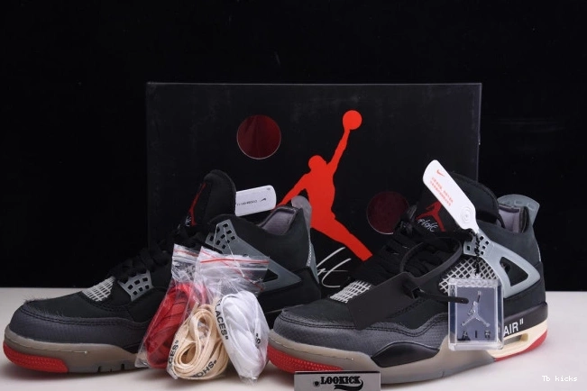 Rep TBK 4 x White Jordan Air Off CV9388-001 Bred Retro 0728